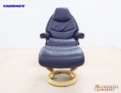 【Ekornes】エコーネス ボイジャー 本革 ストレスレスチェア&オットマン/スツール Mサイズ リクライニングチェ 出張買取 東京都武蔵野市