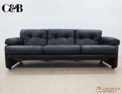 【C&B Italia】B&B Italia/B&B イタリア Cassina/カッシーナ CORONADO コロナド 3人掛けソファ レザー/黒革 ヴィンテージ 出張買取 東京都中央区