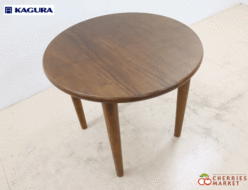 【家具蔵】KAGURA 無垢材 ROUND TABLE PURE ラウンドテーブル ピュア ダイニングテーブル カフェテーブル ウォールナット材 出張買取 神奈川県横浜市青葉区