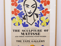 【HENRI MATISSE】アンリ・マティス THE SCULPTURE OF MATISSE テート・ギャラリー ポスター 69×93 リトグラフ 出張買取 東京都港区