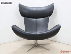 【BoConcept】ボーコンセプト Squilla スキラ ラウンジチェア 回転ベース付 黒革 出張買取 東京都目黒区