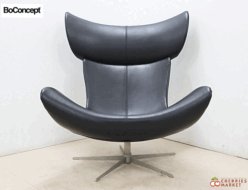 【BoConcept】ボーコンセプト Squilla スキラ ラウンジチェア 回転ベース付 黒革 出張買取 東京都目黒区