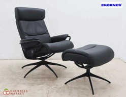 【Ekornes】エコーネス Stressless Tokyo ストレスレス トーキョー スターベース ローバック リクライニングチェア ヘッドレスト付＆オットマン Mサイズ 出張買取 神奈川県川崎市高津区