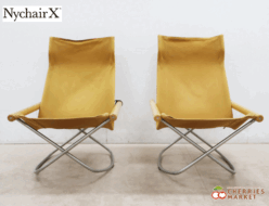 【NychairX】ニーチェアエックス コンランショップ ナチュラル/キャメル ロッキング チェア 折りたたみ 2脚セット 出張買取 東京都杉並区