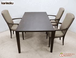 【Karimoku】カリモク DT8411 ダイニングテーブル＆CT7800 食堂椅子/ダイニングチェア/アームチェア ダイニング4点セット 出張買取 東京都文京区