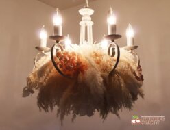 【STOCKROOM】ストックルーム シャンデリア 6灯 天井照明 アジサイ ドライフラワー 出張買取 東京都江東区