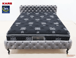 【KARE×Serta】カレ×サータ デザイア ベルベット シルバーグレイ/クロトーン MID クイーンベッド ピロートップ 出張買取 東京都江東区