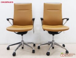 【OKAMURA】オカムラ mode モード オフィスチェア/キャスターチェア 2脚セット 革/レザー 出張買取 東京都三鷹市