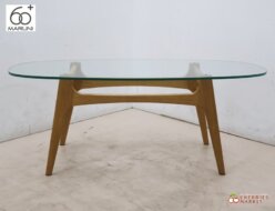 【MARUNI60+】マルニ60プラス オークフレームコーヒーテーブル ガラス センターテーブル/リビングテーブル 出張買取 東京都文京区