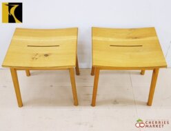 【キツツキ】飛騨産業 IDC大塚家具 森のことば スツール 2脚セット ホワイトオーク 出張買取 東京都中央区