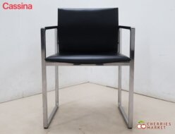 【Cassina】カッシーナ 184 EVE イヴ アームチェア ダイニングチェア 黒総革/レザー ピエロ・リッソーニ 出張買取 東京都杉並区