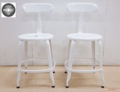 【CHAISES NICOLLE】シェーズ・ニコル NICOLLE H45 CHAIR ニコル H45 チェア/アームレスチェア 2脚セット ホワイト 全天候型家具 出張買取 東京都江東区
