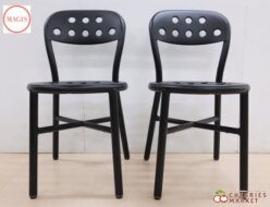 【MAGIS】マジス PIPE CHAIR パイプチェア/アームレスチェア/ダイニングチェア 2脚セット ジャスパー・モリソン ブラック 全天候型家具 出張買取 東京都中央区