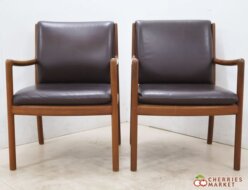 【日田工芸】Hita Craft ダイニングチェア アームチェア 椅子 チーク材 2脚セット ヴィンテージ 北欧 出張買取 東京都目黒区