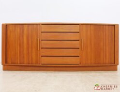 【北欧】デンマーク ヴィンテージ 蛇腹扉 キャビネット/サイドボード/リビングボード 蛇腹 チーク材 三越 出張買取 東京都世田谷区