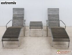 【Extremis】エクストレミス エクステンポア サイドテーブル＆サンラウンジャー ラウンジチェア ガーデン家具 3点セット 出張買取 東京都港区