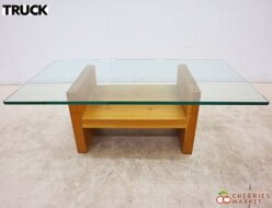 【TRUCK FURNITURE】トラックファニチャー OAK GLASS-TOP LOW TABLE オーク ガラストップ ローテーブル コーヒーテーブル 出張買取 東京都大田区