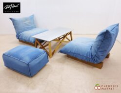 【WTW】ダブルティー カタリナ 1Pソファ/1人掛けソファ＆オットマン＆マーベリックス コーヒーテーブル 4点セット 出張買取 東京都中野区