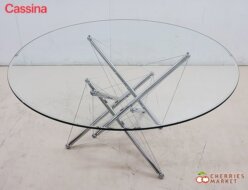 【Cassina】カッシーナ 714 テーブル ガラストップテーブル ダイニングテーブル/丸テーブル Φ1350 テオドール・ワッデル 出張買取 東京都品川区