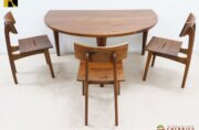 キツツキ】HIDA 飛騨産業 森のことば Walnut ダイニング4点セット 半