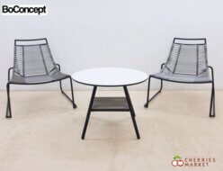 【BoConcept】ボーコンセプト ELBA エルバ アウトドテーブル＆ラウンジチェア/ガーデンチェア 全天候型家具 3点セット 出張買取 東京都中央区