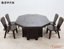 【星野民藝家具】星野民芸 八角炉150 ダイニングテーブル＆板座チェア/ダイニングチェア 桜材 サイドテーブル付 ダイニング6点セット 出張買取 東京都世田谷区