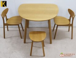 【キツツキ】飛騨産業 cobrina コブリナ コブリナ ダイニングテーブル＆チェア 2脚＆スツール ダイニング4点セット 出張買取 東京都世田谷区
