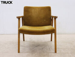【TRUCK FURNITURE】トラックファニチャー FURROWED-LEATHER ARM CHAIR ファロード レザー アーム チェア ラウンジチェア ウッドフレーム 出張買取 東京都目黒区