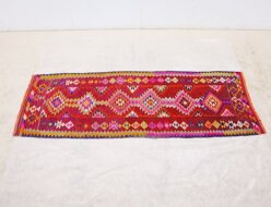 【トルコ絨毯】キリム 85×245 ランナー 長方形 ラグ/カーペット ウール100% 平織り 出張買取 東京都中央区
