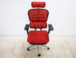 【Ergohuman】Ergohuman Pro Ottoman エルゴヒューマン プロ オットマン オフィスチェア ハイタイプ ヘッドレスト有 レッド 出張買取 東京都練馬区